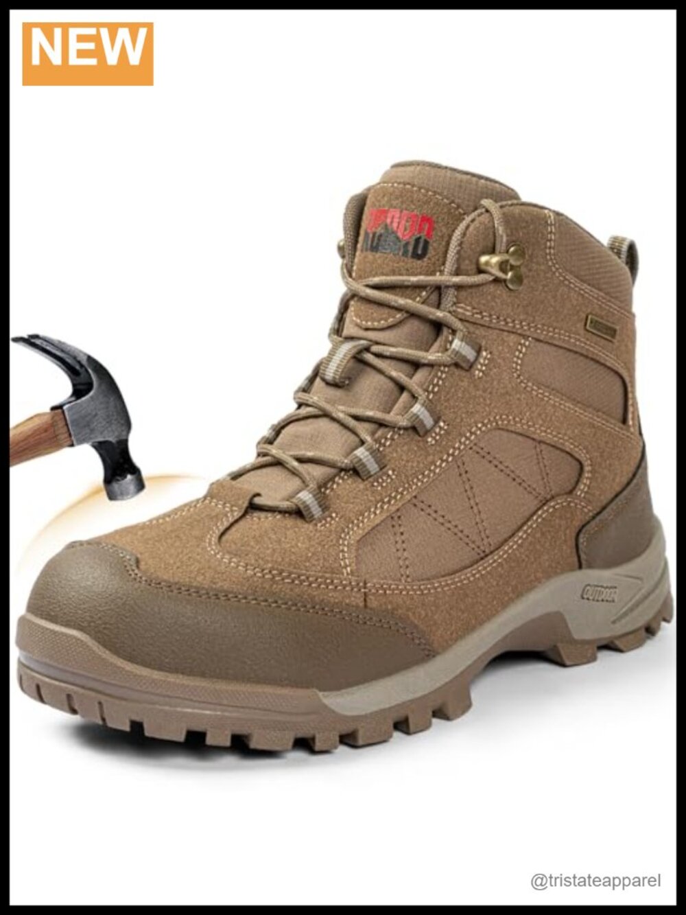 Womens Steel Toe Waterproof Work Boots Puncture Resistant Non-Slip Safety Shoes